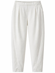 White Barrel Leg Trousers