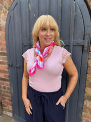 Lipstick Watercolour Circle Scarf