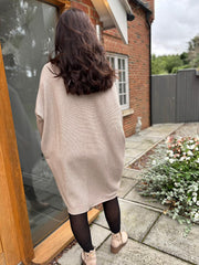 Mocha Ribbed Knit Dress Yasmin
