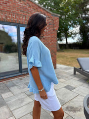 Light Blue Cotton Top Kimberly