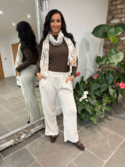 Stone Chenille Textured Trousers Mia