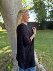Black Cosy Edge To Edge Cardi Mabel