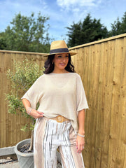 Stone Cotton Reverse Seam Knit Jo