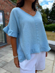 Light Blue Cotton Top Kimberly