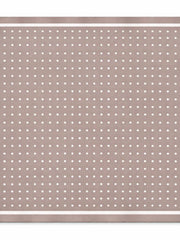Mocha Polka Dot Border Scarf