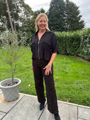 Black Ruched Waist Jacket Misty