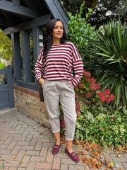 Mocha Frill Pocket Trousers Sasha