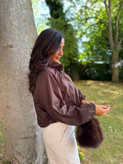 Chocolate Lace Lined Jacket Harlow