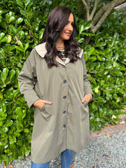 Khaki Longline Trench Coat