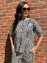 Blue Leopard Sweat Top Martha