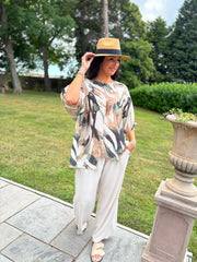 Stone Leaf Sketch Top Maggie