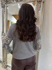 Grey Sequin Sparkle Jumper Coraline