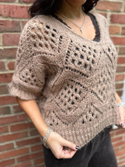 Mocha Cosy Diamond Knit Sofia