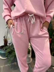 Pink Numeric Print Leisure Set Amber