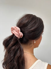 Rose Dogtooth Pattern Scrunchie