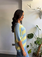 Blue Stripe Knit Luna