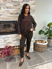 Chocolate Mesh Top Sofia