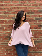 Rose V-Neck Reverse Seam Knit Diana