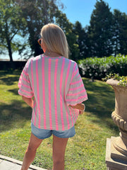 Stone Puff Sleeve Striped Top Erin
