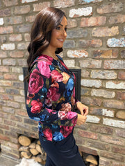 Multicolour Floral Print Top Amelia