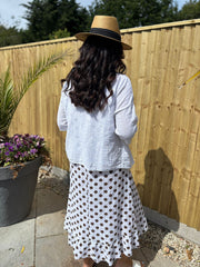 White Polka Dot Co-Ord Set Beverly