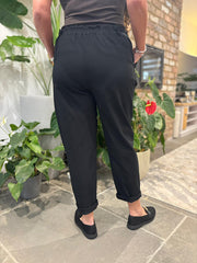 Black Frill Pocket Trousers Sasha
