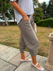 Mocha Barrel Leg Joggers Clarice