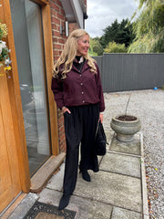 Wine High Neck Jacket Mila