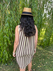 Buttercream Striped Sleeveless Dress Tiana