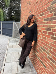 Black Popcorn Knit Martha