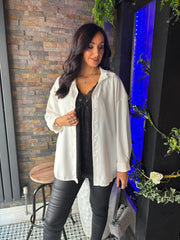 Winter White Long Sleeve Blouse Melissa