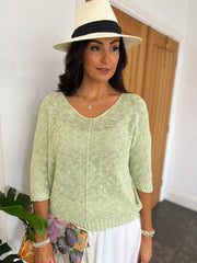 Sage V Neck Knit Danni