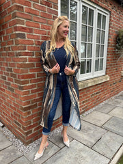 Denim Brushstroke Shimmer Cardigan Freya