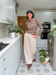 Stone Tartan Super Soft Round Neck