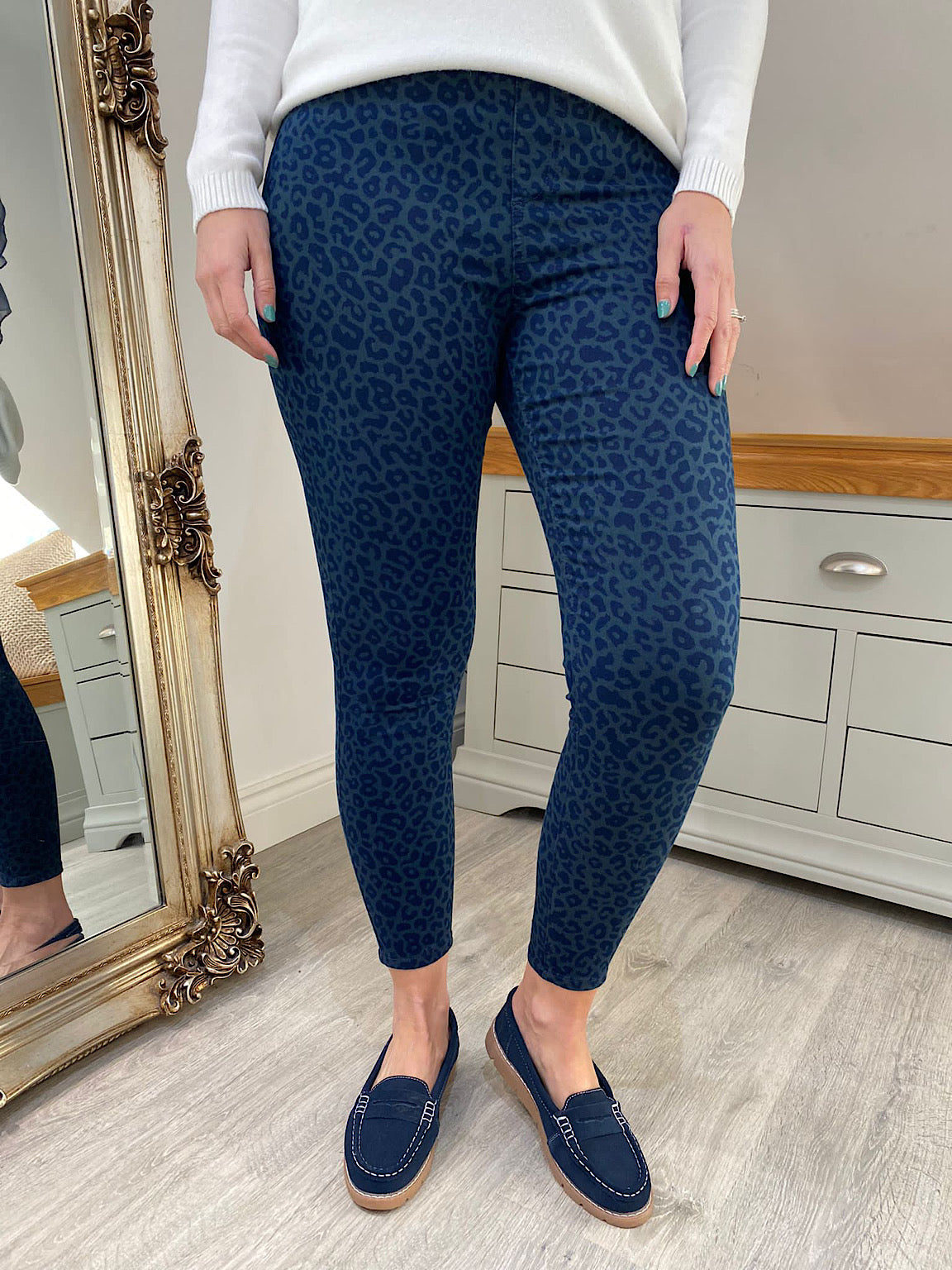 Leopard 4 Way Stretch Denim Jeggings – Tillett's