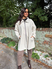 Stone Stud Detail Coat Meredith