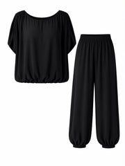 Black Two Piece Trouser Set Sara