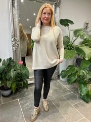 Black Pleather Drawstring Trousers