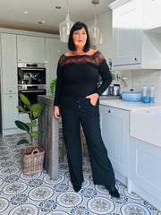 Black Wide Leg Magic Trousers
