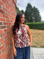 Stone Paisley Halter Neck Top Jessie
