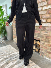 Black Diamante Two Piece Tracksuit Nina