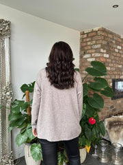 Mocha Rose Design Knit Top Tilly