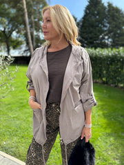 Mocha Hooded Jacket Ocean
