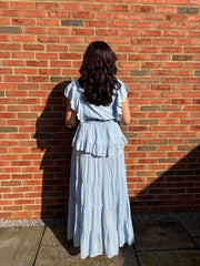 Denim Boho Tiered Skirt Co-Ord Frankie