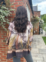 Mauve Oversized Patterned Blouse Indy