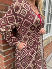 Wine Diamond Shimmer Cardigan Freya