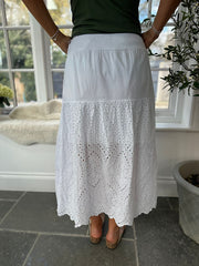 White Broderie Skirt Jolie