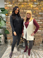 Antique Cream Single Button Waistcoat Kylie