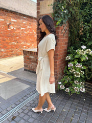 Stone Textured Tie Dress Corrina