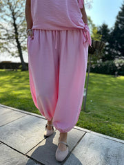 Pink Sleeveless Tie Detail Co-Ord Ashley